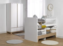 Armoire 2 Portes 1 Tiroir BROOM – Blanc/Chêne Clair 7 Armoire 2 Portes 1 Tiroir BROOM – Blanc/Chêne Clair -Nateo Concept armoire 2 portes 1 tiroir broom 2