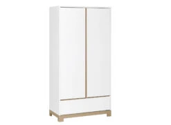 Armoire 2 Portes 1 Tiroir BROOM – Blanc/Chêne Clair 8 Armoire 2 Portes 1 Tiroir BROOM – Blanc/Chêne Clair -Nateo Concept armoire 2 portes 1 tiroir broom 3