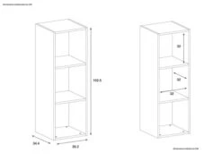 Bibliothèque 3 Cases ANGEL -Nateo Concept bibliotheque 3 cases angel 4