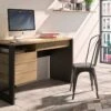 Bureau 1 Porte 1 Tiroir FARA – Ardoise/Chêne