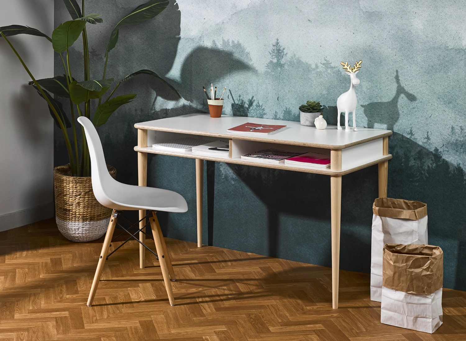 Bureau Ă Casier En Bois SYMI