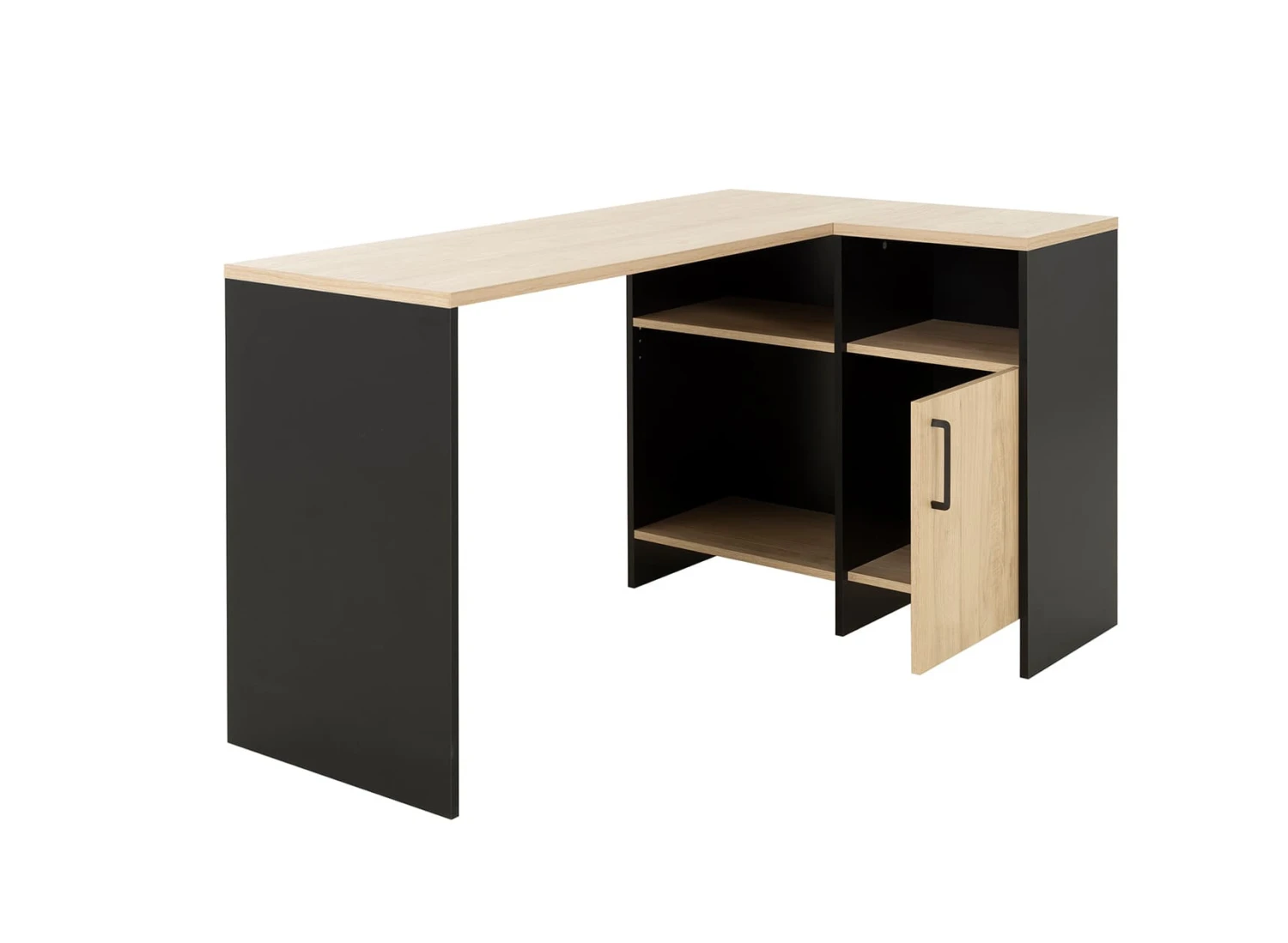 Bureau D'angle Avec Rangement LONDON - Ardoise/Bois – Image 2