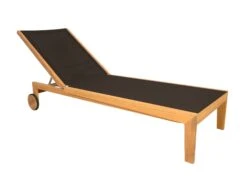Chaise Longue Et Table En Teck PRAIA -Nateo Concept chaise longue et table en teck praia 2