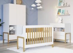 Chambre Bébé Complète ADAM - Blanc/Chêne