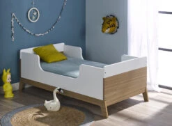 Chambre Bébé Complète EKKO - Blanc/Chêne -Nateo Concept chambre bebe complete ekko blancchene 5