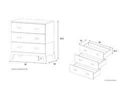 Chambre Bébé Complète EKKO - Blanc/Chêne -Nateo Concept chambre bebe complete ekko blancchene 8