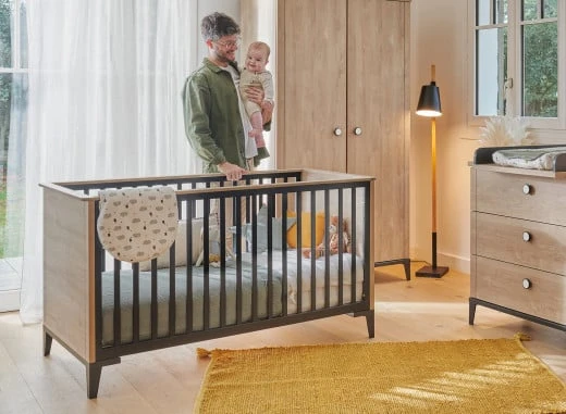 Chambre Bébé Complète ELLIOT - Ardoise/Chêne 2 Chambre Bébé Complète ELLIOT - Ardoise/Chêne – Image 2