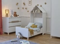 Chambre Bébé Complète ETHAN - Blanc/Bois -Nateo Concept chambre bebe complete ethan blanc bois 4