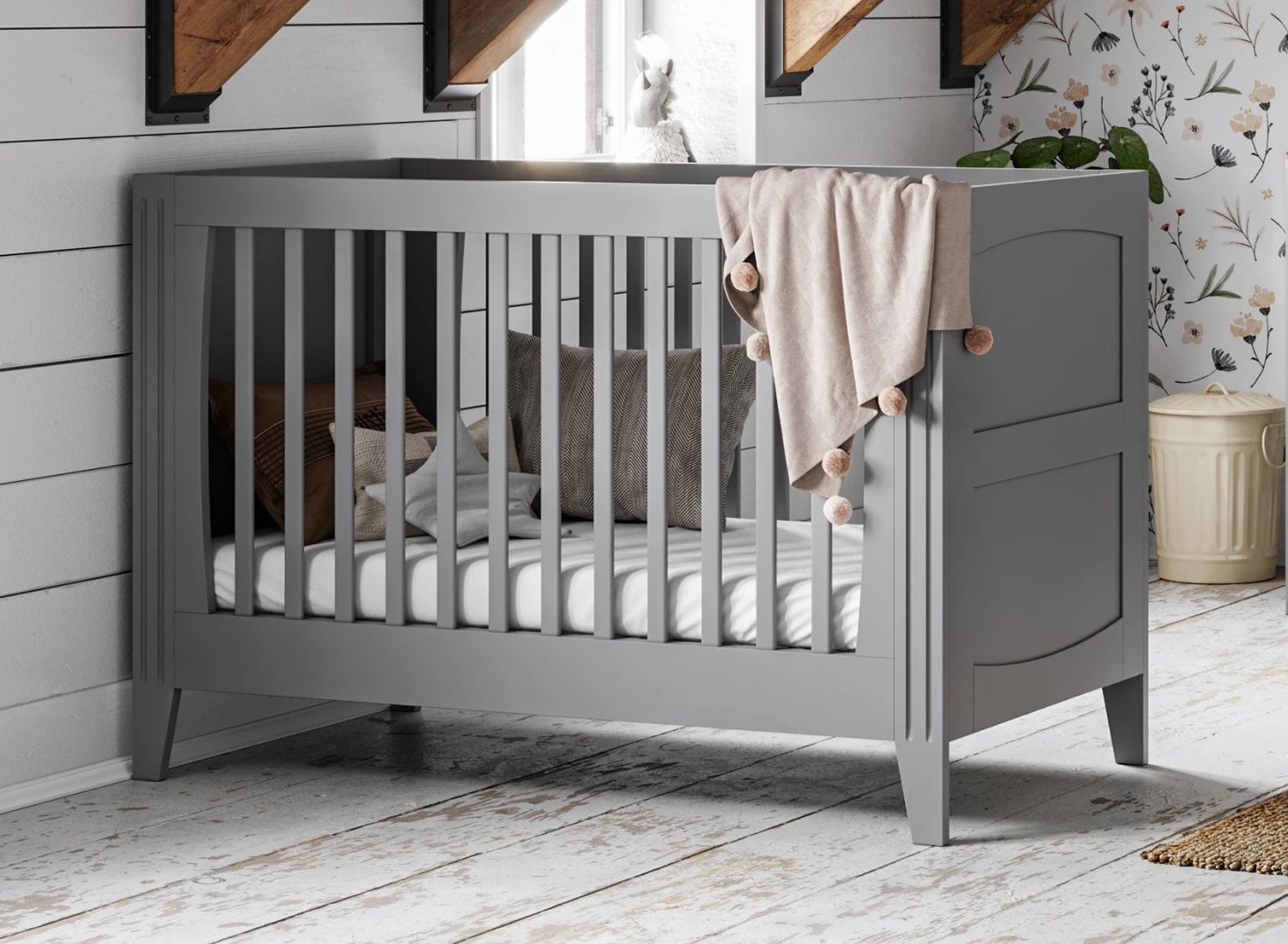 Chambre Bébé Complète MILENNE - Gris 2 Chambre Bébé Complète MILENNE - Gris – Image 2