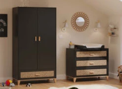 Chambre Bébé Complète NAMI - Noire Et Cèdre -Nateo Concept chambre bebe complete nami noire et cedre 9