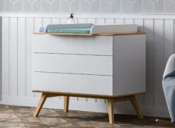 Chambre Bébé Complète NATURE - Blanc/Chêne -Nateo Concept chambre bebe complete nature blanc chene 5