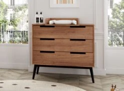 Chambre Bébé Duo VINTAGE – Noyer -Nateo Concept chambre bebe duo vintage noyer 2