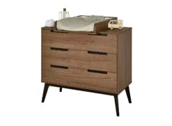 Chambre Bébé Duo VINTAGE – Noyer -Nateo Concept chambre bebe duo vintage noyer 5