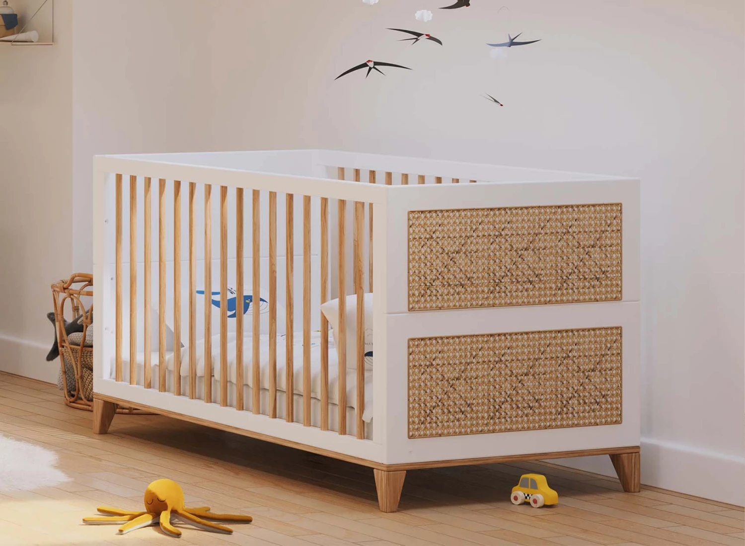 Chambre Bébé Duo NAMI - Blanc/Cèdre – Image 3