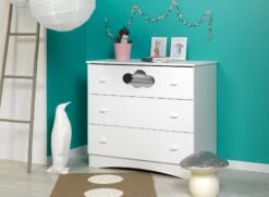 Commode 3 Tiroirs CLOUD – Blanc