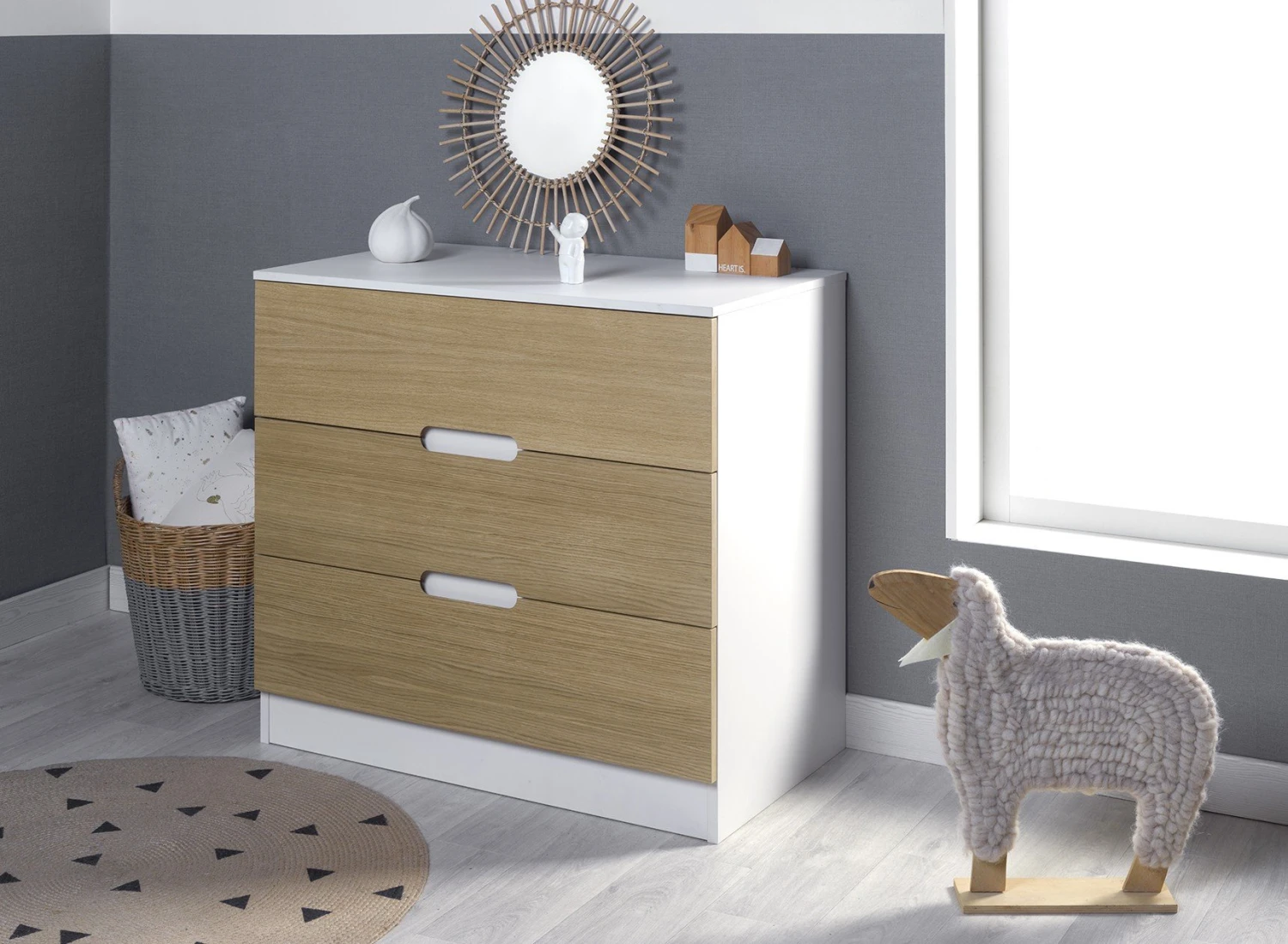 Commode 3 Tiroirs MANLY 1 Commode 3 Tiroirs MANLY