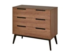 Commode 3 Tiroirs VINTAGE – Noyer -Nateo Concept commode 3 tiroirs vintage noyer 3