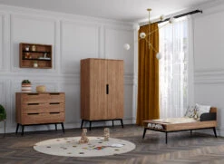 Commode 3 Tiroirs VINTAGE – Noyer -Nateo Concept commode 3 tiroirs vintage noyer 5