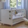 Lit Bébé évolutif 70x140 ETHAN – Blanc Et Bois