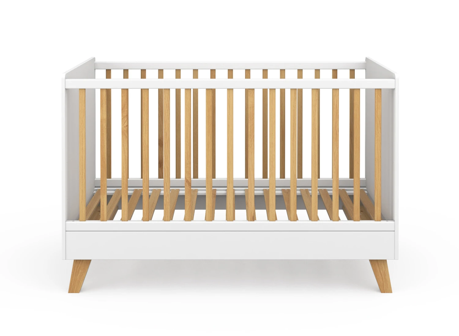 Lit Bébé évolutif 70x140 MIHA - Blanc/Hêtre - 100% BIO – Image 8