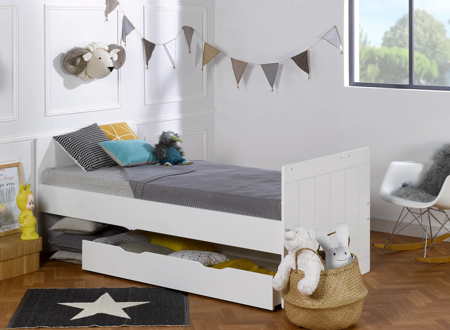 Lit Bébé évolutif 70x140 Blanc CITY – Blanc 3 Lit Bébé évolutif 70x140 Blanc CITY – Blanc – Image 3