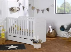 Lit Bébé évolutif 70x140 Blanc CITY – Blanc