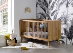 Lit Bébé évolutif 70x140 WOOD – Chêne Vintage