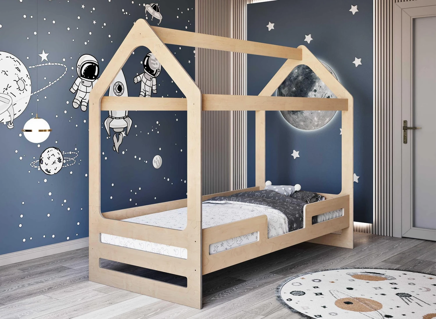 Lit Cabane Enfant 80x180 APOLLO - Bouleau Naturel 2 Lit Cabane Enfant 80x180 APOLLO - Bouleau Naturel – Image 2