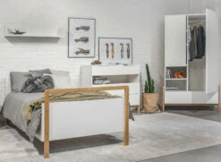 Lit Enfant 80x180 ADAM - Blanc/Chêne -Nateo Concept lit enfant 80x180 adam blanc chene 2