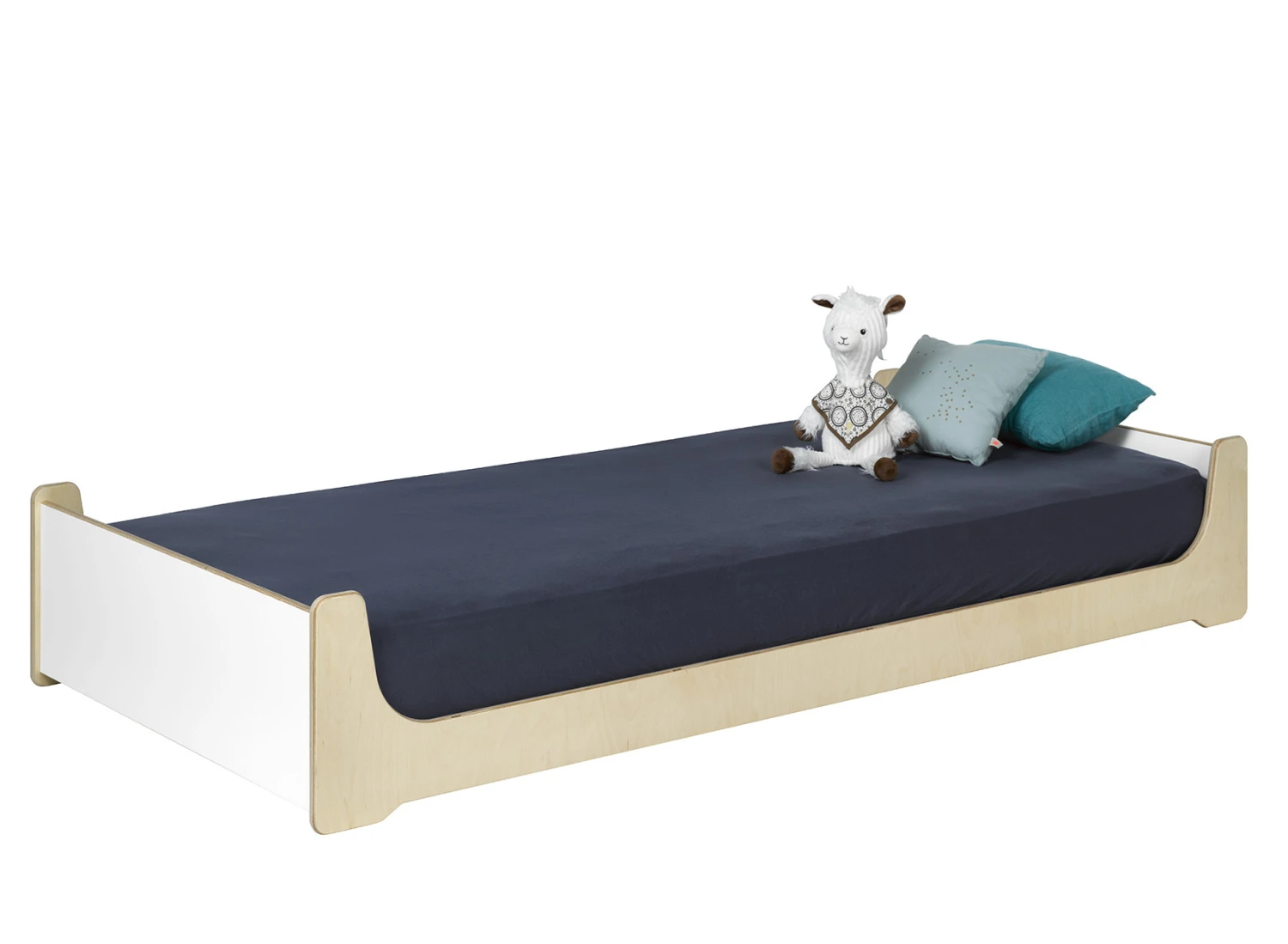 Lit Enfant 90x190 KALIX - Blanc/Bois – Image 3