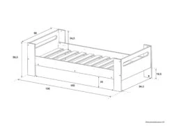Lit Enfant 90x190 LUKA Blanc + Matelas -Nateo Concept lit enfant 90x190 luka blanc matelas 4