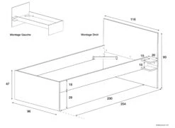 Lit Enfant 90x200 ALBI -Nateo Concept lit enfant 90x200 albi 6