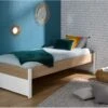 Lit Enfant 90x200 PRADO – Blanc/Chêne