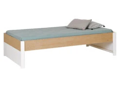 Lit Enfant 90x200 PRADO – Blanc/Chêne 11 Lit Enfant 90x200 PRADO – Blanc/Chêne -Nateo Concept lit enfant 90x200 blanc chene prado 4