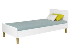 Lit Enfant 90x200 SKYE – Blanc/Bois -Nateo Concept lit enfant 90x200 skye 3