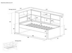 Lit Enfant Avec Rangement 90x190 MANLY -Nateo Concept lit enfant rangement manly 5
