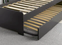 Lit Gigogne 90x190 LEVIS Ardoise + 2 Matelas -Nateo Concept lit gigogne 90x190 levis ardoise 2 matelas 2