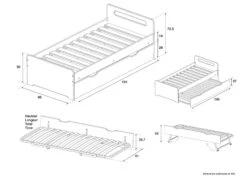 Lit Gigogne 90x190 LEVIS Blanc + 2 Matelas 13 Lit Gigogne 90x190 LEVIS Blanc + 2 Matelas -Nateo Concept lit gigogne 90x190 levis blanc 2 matelas 6