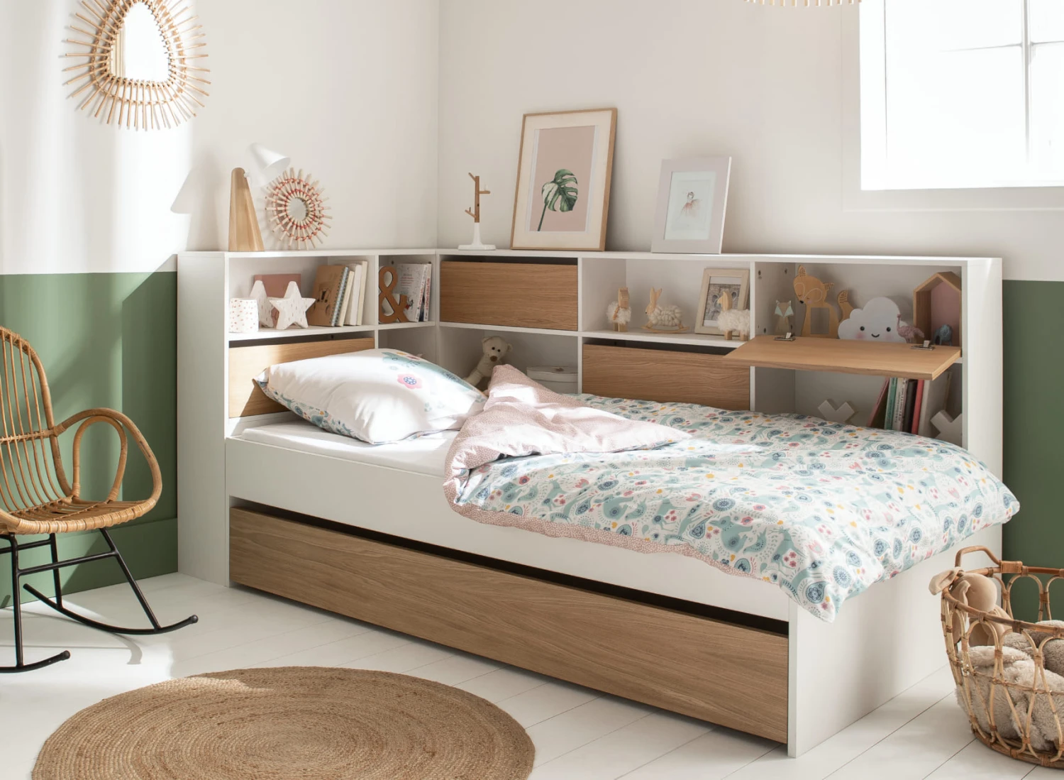 Lit Gigogne Avec Rangement 90x190 MANLY – Image 3