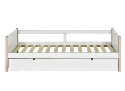 Lit Gigogne Banquette 90x190 TYKO - Blanc/Pin 10 Lit Gigogne Banquette 90x190 TYKO - Blanc/Pin -Nateo Concept lit gigogne banquette 90x190 tyko blanc pin 4