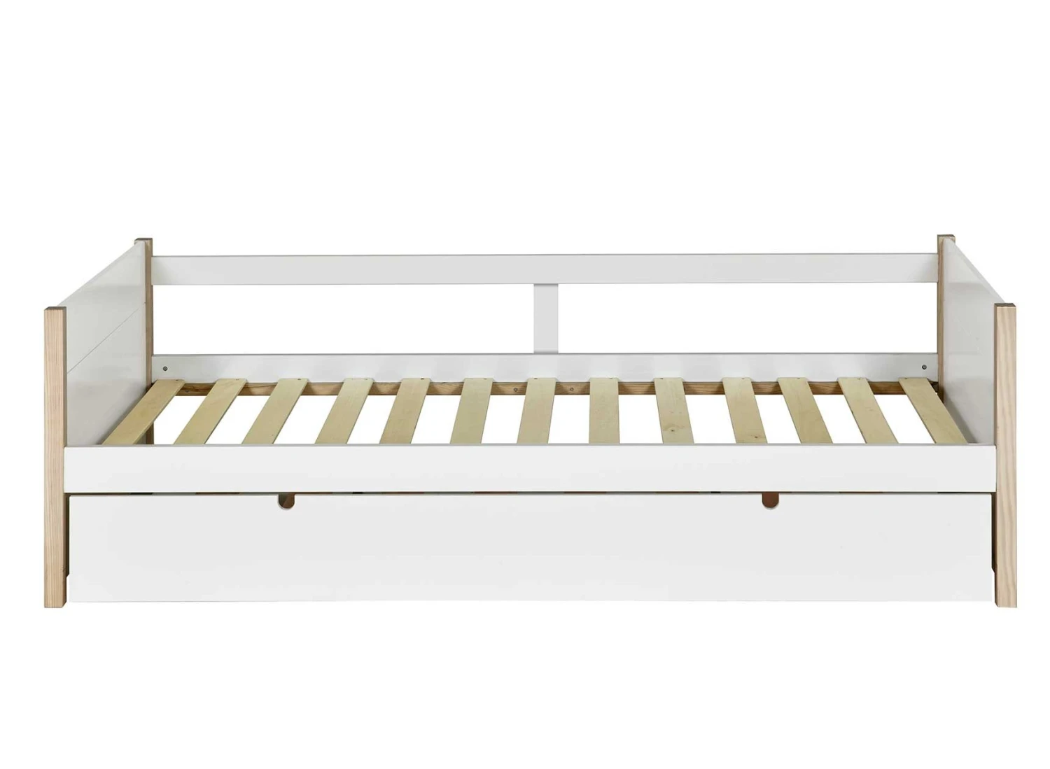 Lit Gigogne Banquette 90x190 TYKO - Blanc/Pin 5 Lit Gigogne Banquette 90x190 TYKO - Blanc/Pin – Image 5