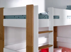 Lit Superposé 3 Places 90x190 CODY Blanc/Bois -Nateo Concept lit superpose 3 places 90x190 cody blanc bois 2