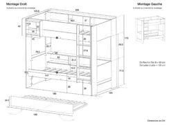 Lit Superposé 3 Places 90x190 MANLY 7 Lit Superposé 3 Places 90x190 MANLY -Nateo Concept lit superpose 3 places 90x190 manly 3