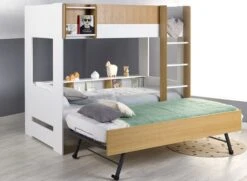 Lit Superposé 3 Places 90x190 MANLY + 3 Matelas