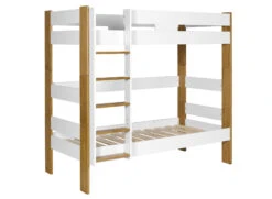 Lit Superposé 90x190 CODY – Blanc/Bois -Nateo Concept lit superpose 90x190 blanc bois cody 6