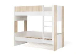Lit Superposé 90x190 BONDI - Blanc/Bois -Nateo Concept lit superpose 90x190 bondi blancbois 4