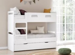 Lit Superposé Séparable 90x190 LEVIS Blanc + 2 Matelas -Nateo Concept lit superpose separable 90x190 levis blanc 2 matelas 2