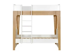 Lit Superposé Séparable 90x190 NOE - Blanc/Chêne -Nateo Concept lit superpose separable 90x190 noe blanc chene 3