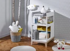 Table à Langer Bébé VOLT – Blanc/Hêtre