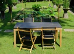 Table Et Chaises De Jardin En Teck CANCUN - 4 Personnes